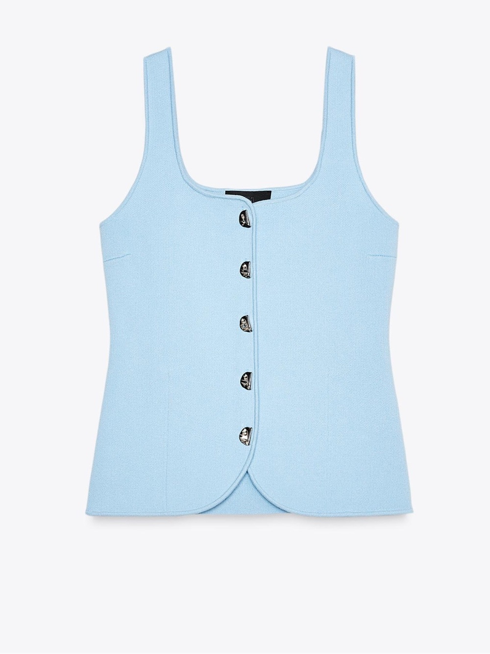 Zara knit button down tank